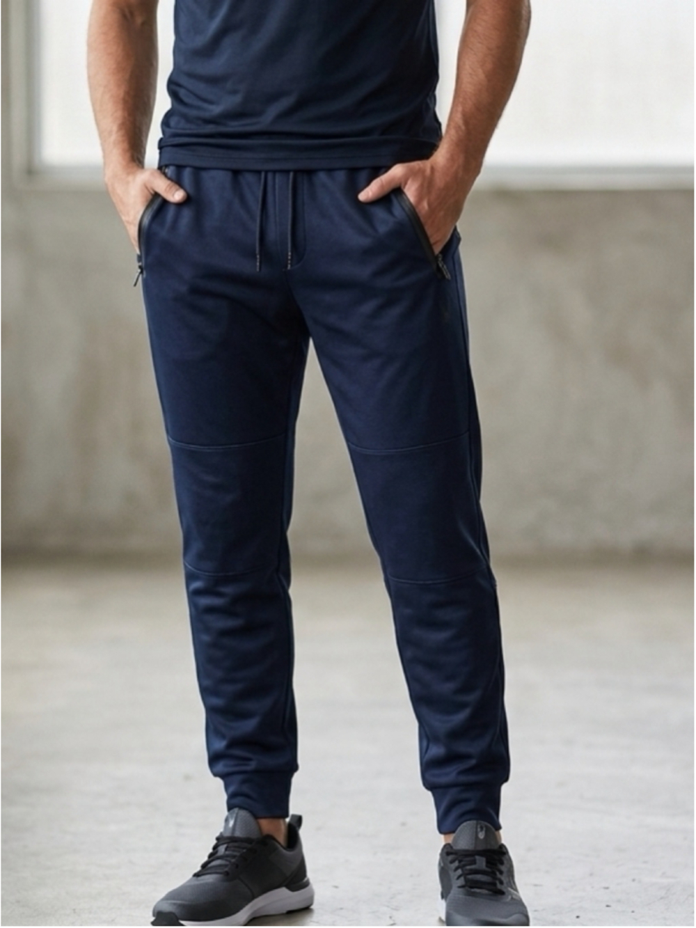 Spyder Men Medium Navy Blue Performance Fleece Joggers Athletic Sweatpants 1450